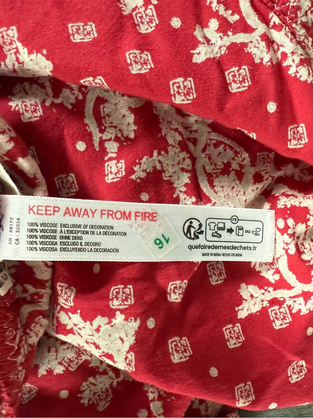 Free People Red Printed Harem Sleep Pants - Picture 10 of 10